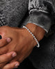 Saint Morta 4mm Iced Ball Bracelet White Gold