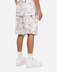 Mitchell & Ness Los Angeles Lakers Snow Camo Authentic Mesh Shorts White