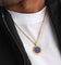 Saint Morta Lapis Octagon Pendant Chain Gold
