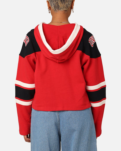 47 Brand Women's University Of Las Vegas Cropped Lacer Hoodie Red