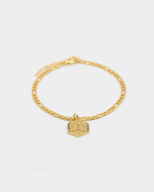 Raising Hell Women's Letter Anklet Gold