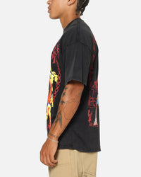 73Studio X One Piece Luffy Vintage T-Shirt Off Black