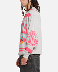 Mitchell & Ness San Antonio Spurs Letterform Crewneck Grey Marle