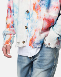 MNML Tie Dye Cardigan Sweater Multi