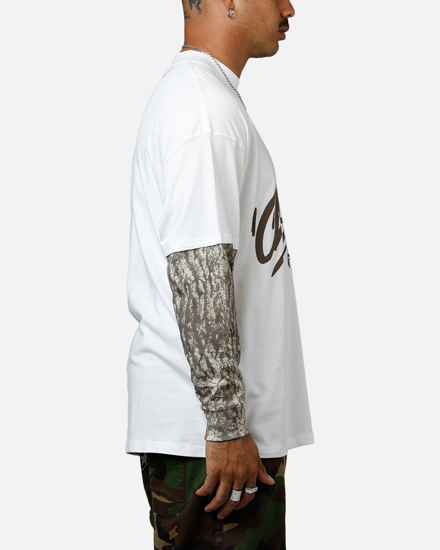 Carre Graffiti Layered Long Sleeve T-Shirt Off White | Culture