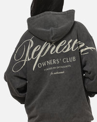 Represent Owners Club Script Hoodie Vintage Grey