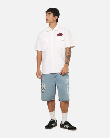 Von Dutch Oval Button Up Shirt White