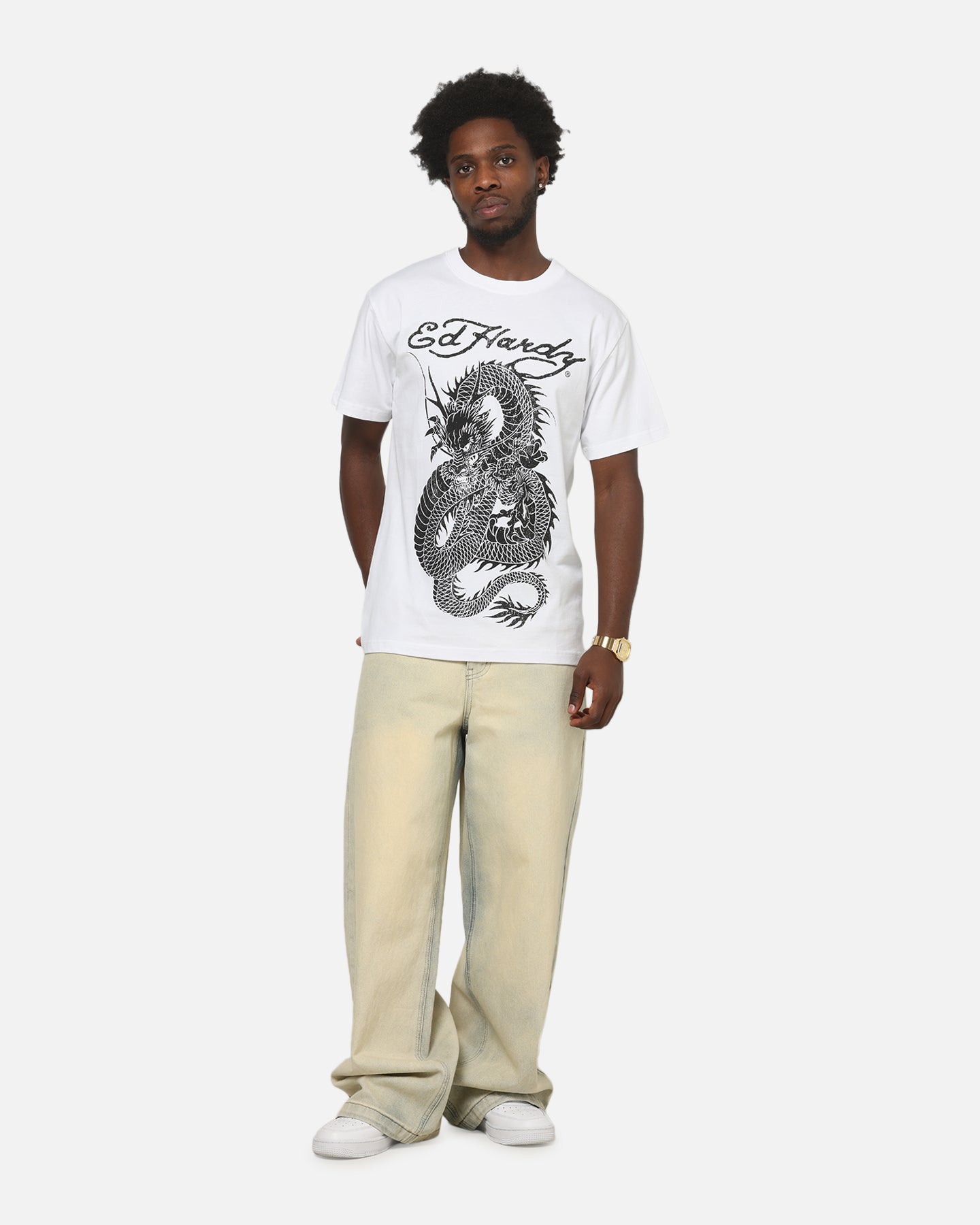 Ed Hardy Euro Fitted T-Shirt White | Culture Kings US