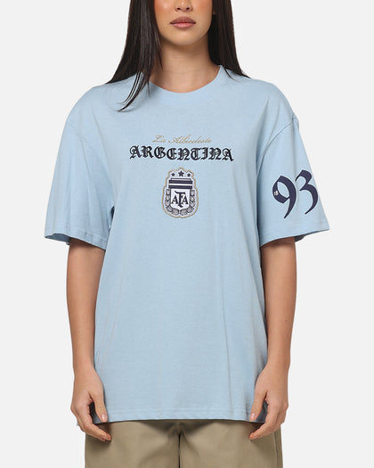 Majestic Athletic Argentina Halftone Crest T-Shirt Argentina Blue
