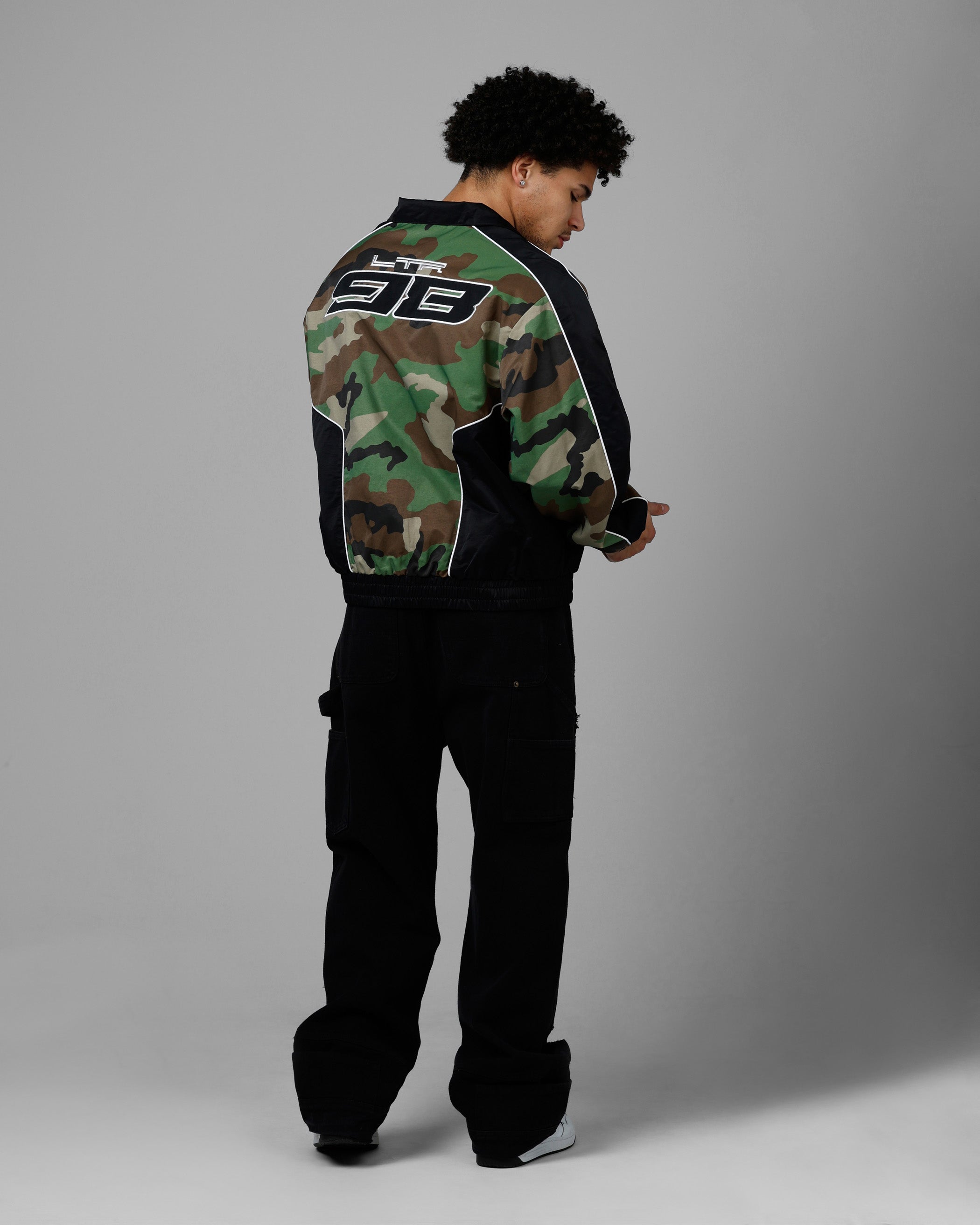 Loiter Tactical Track Jacket Woodland Camo | Culture Kings US