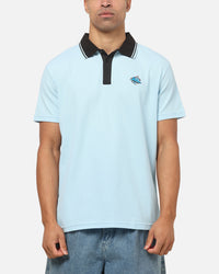 Bleacher Athletic Cronulla-Sutherland Sharks NRL Adult Golf Polo T-Shirt Light Blue