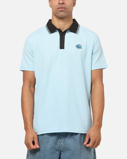 Bleacher Athletic Cronulla-Sutherland Sharks NRL Adult Golf Polo T-Shirt Light Blue