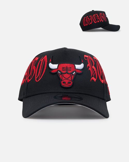New Era Chicago Bulls 'Goth Script' 9FORTY A-Frame Snapback Black/Red