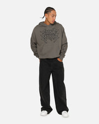Saint Morta Crested Wing Hoodie Washed Charcoal