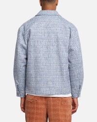 XXIII Boucle Tweed Zip Jacket Teal/Blue/Purple
