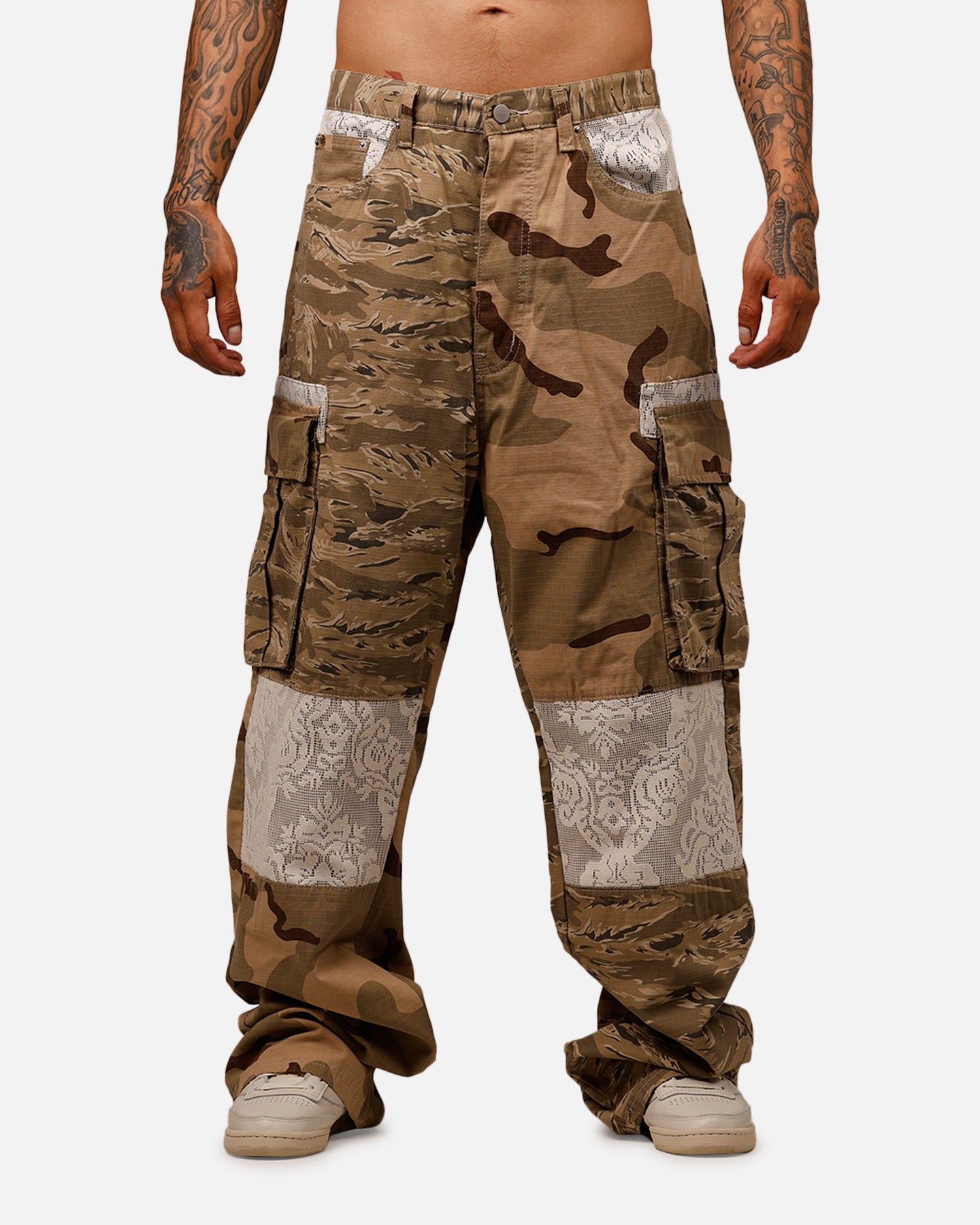 MNML Ultra Baggy Camo Ripstop Cargo Pants Multi | Culture Kings US