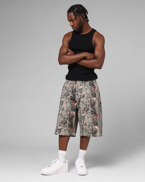 Loiter Biker Jorts Real Tree Camo