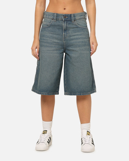 Dickies Denim 13" Loose Jean Shorts Khaki Tinted Blue