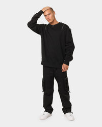 The Anti Order Man Made Zipper Crewneck Black/3M