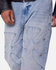 MNML Bootcut Iron Cross Jeans Blue