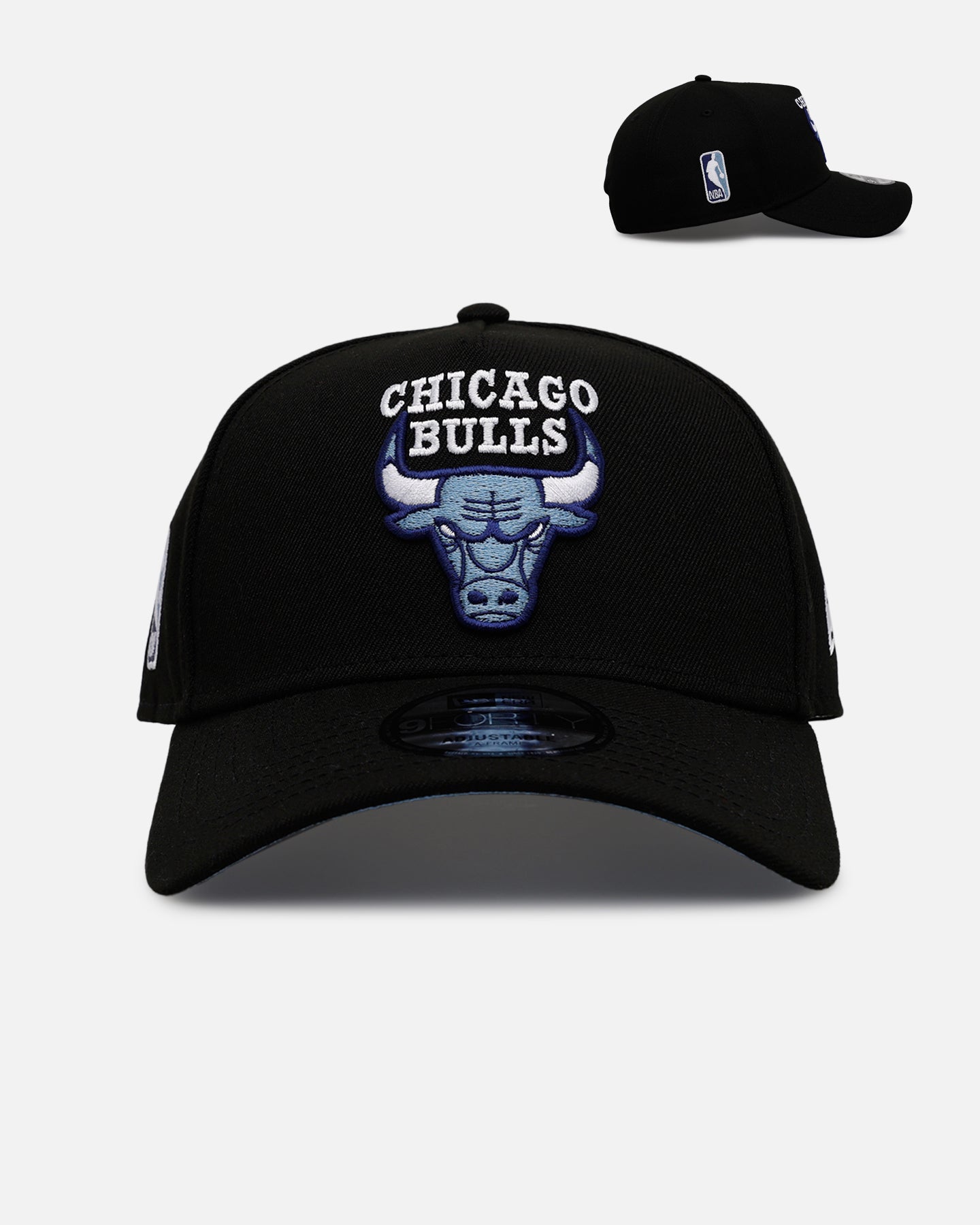 New Era Chicago Bulls 'Black And Sky Blue' 9FORTY A-Frame Snapback
