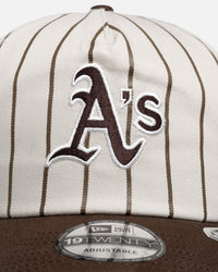 New Era Oakland Athletics 'Washed Stone Walnut' 19TWENTY Snapback Brown Pinstripe