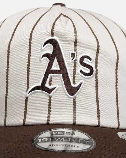 New Era Oakland Athletics 'Washed Stone Walnut' 19TWENTY Snapback Brown Pinstripe