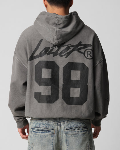 Loiter Training Day Hoodie Washed Charcoal