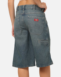 Dickies Denim 13" Loose Jean Shorts Khaki Tinted Blue