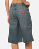 Dickies Denim 13" Loose Jean Shorts Khaki Tinted Blue