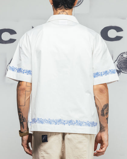 Carre Rose Bowl Button Up Shirt Off White