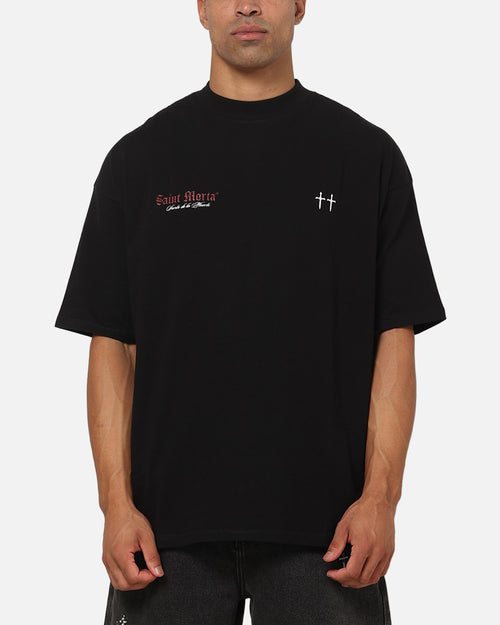 Saint Morta La Muerte Script T-Shirt Black/Red