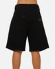 Carre Drill Pleated Jorts Black