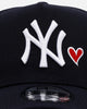 New Era New York Yankees 'Team Color Hearts' 9FORTY A-Frame Snapback Navy