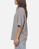 Vouseti Full Court Button Up Shirt Grey Plaid