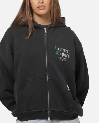 Represent Private Members Hoodie Stained Black