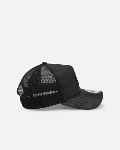 New Era Florida Marlins 'Camo' 9FORTY A-Frame Trucker Snapback Black