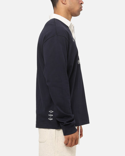 Vouseti Post Game Long Sleeve Polo Shirt Navy
