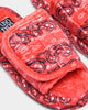 73Studio Velcro Paisley Bandana Slipper Red/Black/White