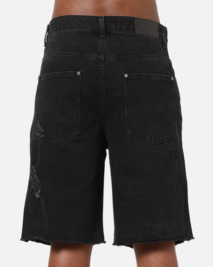 Saint Morta Halo Damage Jorts Black