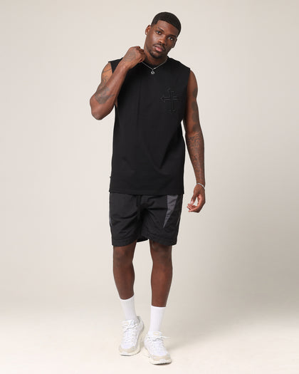 Saint Morta Sorrows Oversized Muscle T-Shirt Black