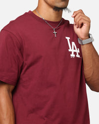 Majestic Athletic Los Angeles Dodgers Cassell Wordmark T-Shirt Maroon