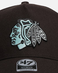 47 Brand Chicago Blackhawks 'Black Turquoise' 47 MVP Snapback Black/Turquoise