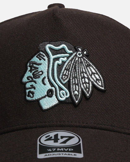 47 Brand Chicago Blackhawks 'Black Turquoise' 47 MVP Snapback Black/Turquoise