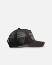 New Era Las Vegas Raiders 'Washed Fray' 9FORTY A-Frame Trucker Snapback Washed Grey