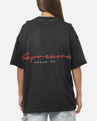 Represent Chrome Flight T-Shirt Stained Black