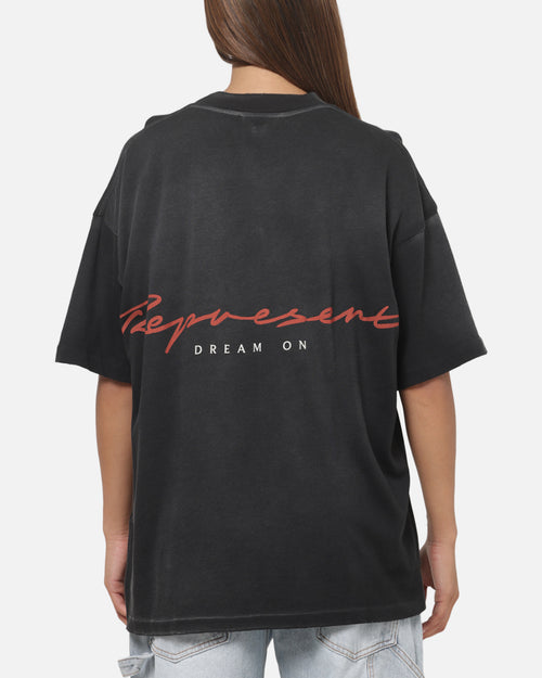 Represent Chrome Flight T-Shirt Stained Black