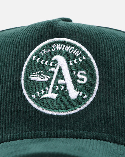 New Era Oakland Athletics 'Dark Green Cord' 9FORTY A-Frame Corduroy Snapback Dark Green