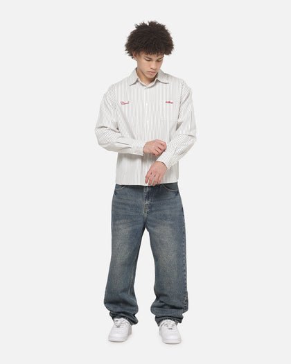 Carre Grime League Oxford Long Sleeve Shirt Ecru