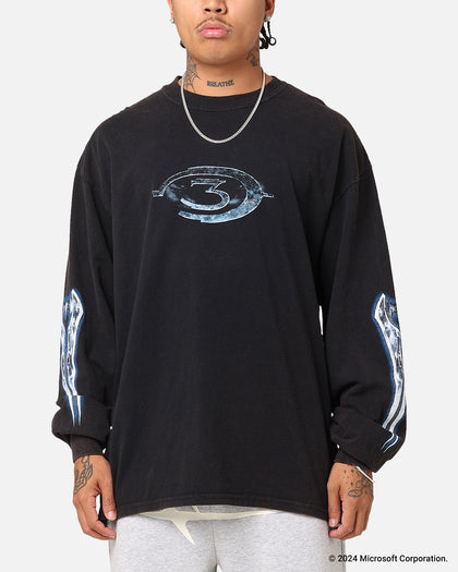 Goat Crew X Halo Halo Legendary Long Sleeve T-Shirt Black Wash